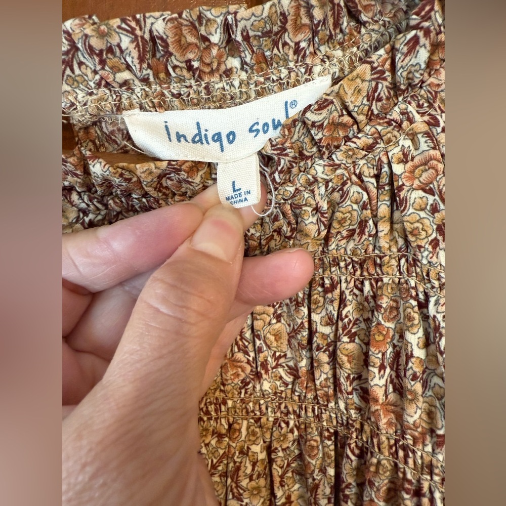 Indigo Soul Autumn Floral Fabric - Picture 3 of 7